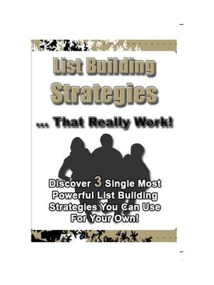 cover image of List Building Strategies That Really Work